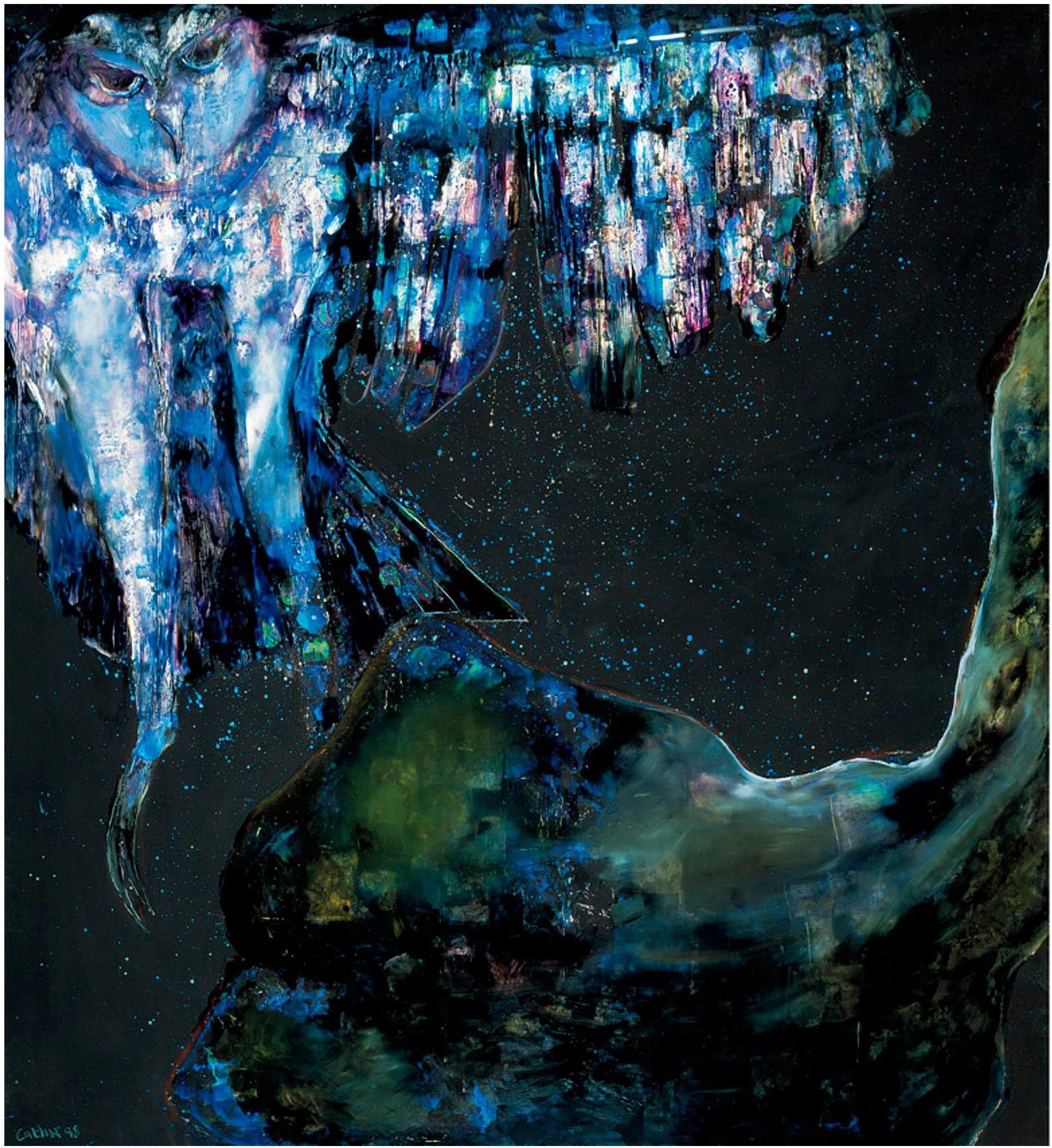 Liquid crystal painting by Gail Catlin